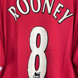 2006/07 MANCHESTER UNITED ROONEY 8 HOME SHIRT (XXL) NIKE - Cult Kits - XXL - Buy Vintage Football Shirts, Authentic Retro Football Shirts For Sale, Classic Football Shirts & Soccer Jersey