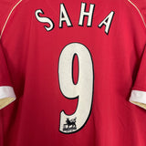 Shop 2006/07 MANCHESTER UNITED SAHA #9 HOME SHIRT (L) NIKE, classic football shirts, vintage football shirts & retro soccer jerseys at Cult Kits