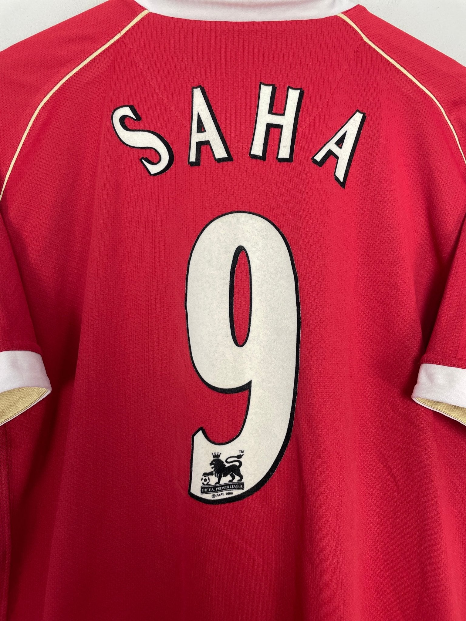 Shop 2006/07 MANCHESTER UNITED SAHA #9 HOME SHIRT (L) NIKE, classic football shirts, vintage football shirts & retro soccer jerseys at Cult Kits