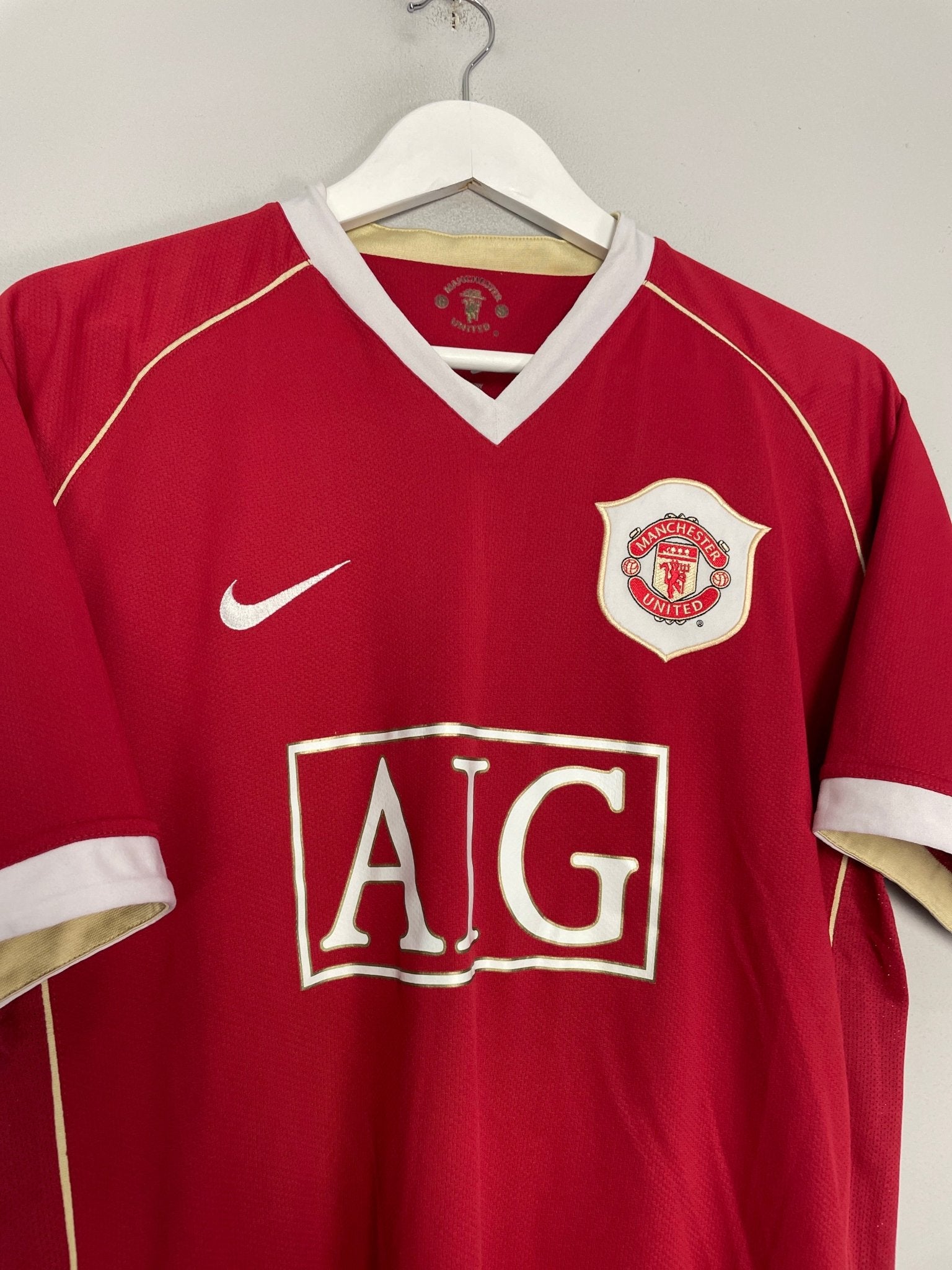 Shop 2006/07 MANCHESTER UNITED SAHA #9 HOME SHIRT (L) NIKE, classic football shirts, vintage football shirts & retro soccer jerseys at Cult Kits