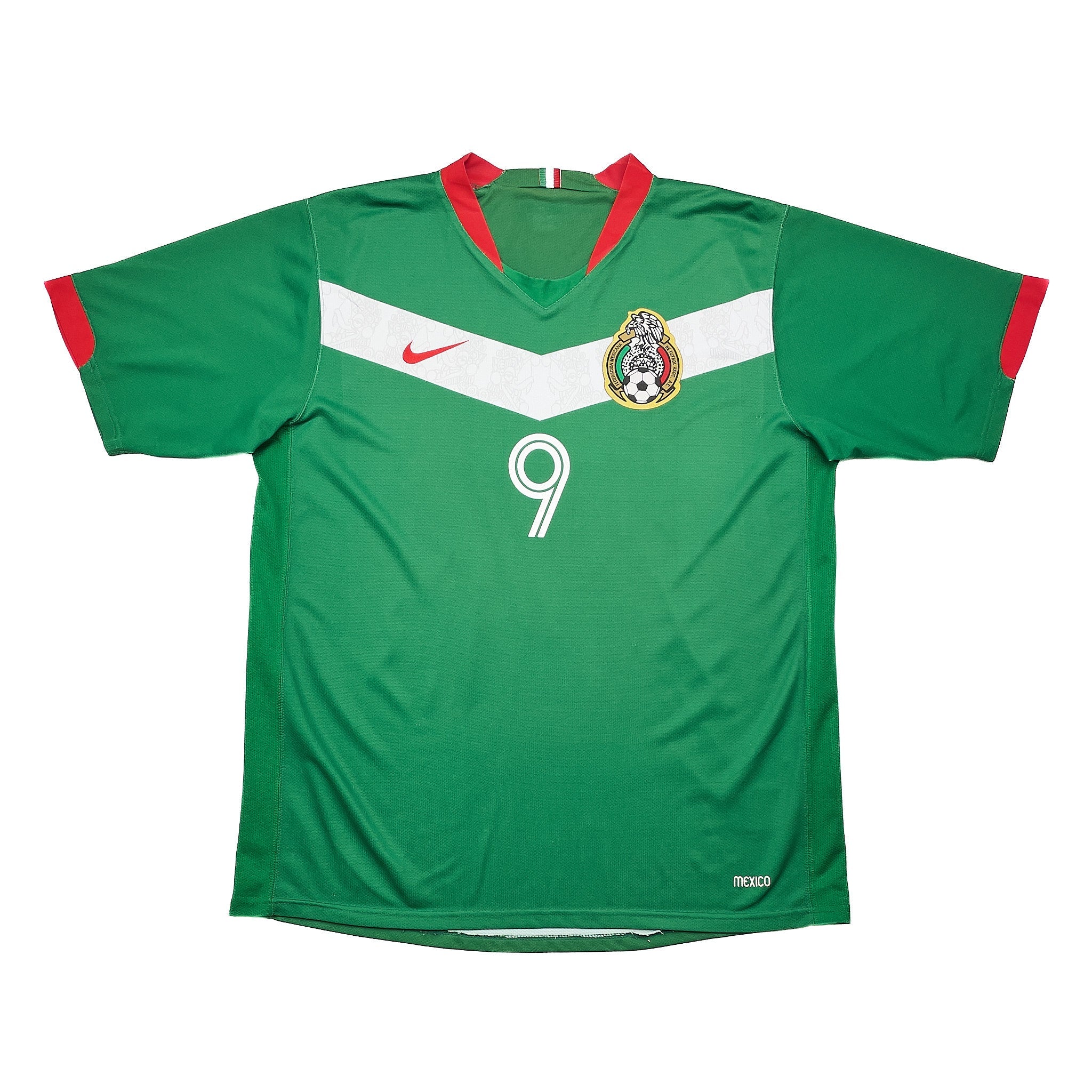Buy 2006/07 Mexico J.Borgetti 9 Home Shirt (L) Nike ~ Free worldwide shipping ~ Authentic Vintage Football Shirts from Cult Kits