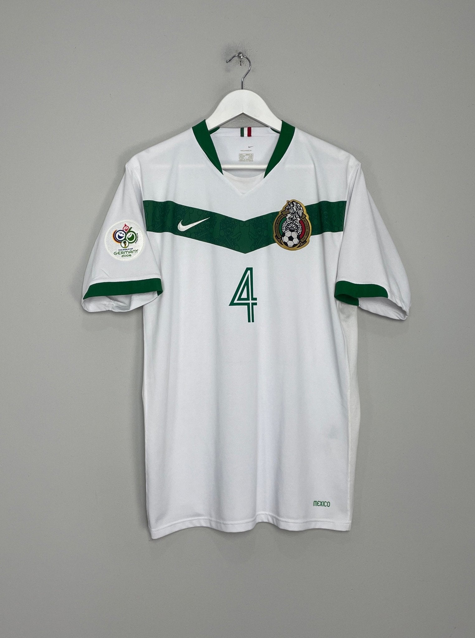 Shop 2006/07 MEXICO R.MARQUEZ #4 AWAY SHIRT (L) NIKE, classic football shirts, vintage football shirts & retro soccer jerseys at Cult Kits