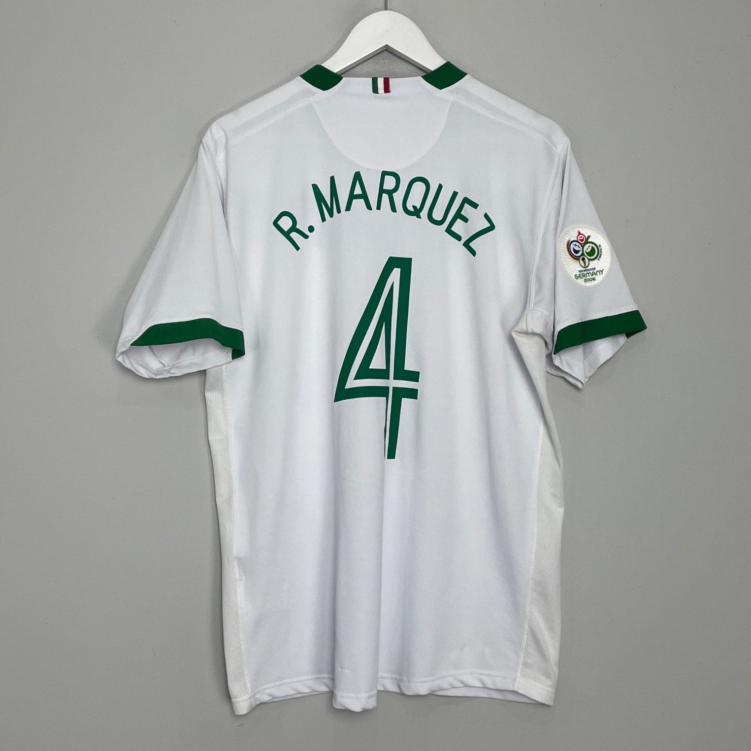 Shop 2006/07 MEXICO R.MARQUEZ #4 AWAY SHIRT (L) NIKE, classic football shirts, vintage football shirts & retro soccer jerseys at Cult Kits