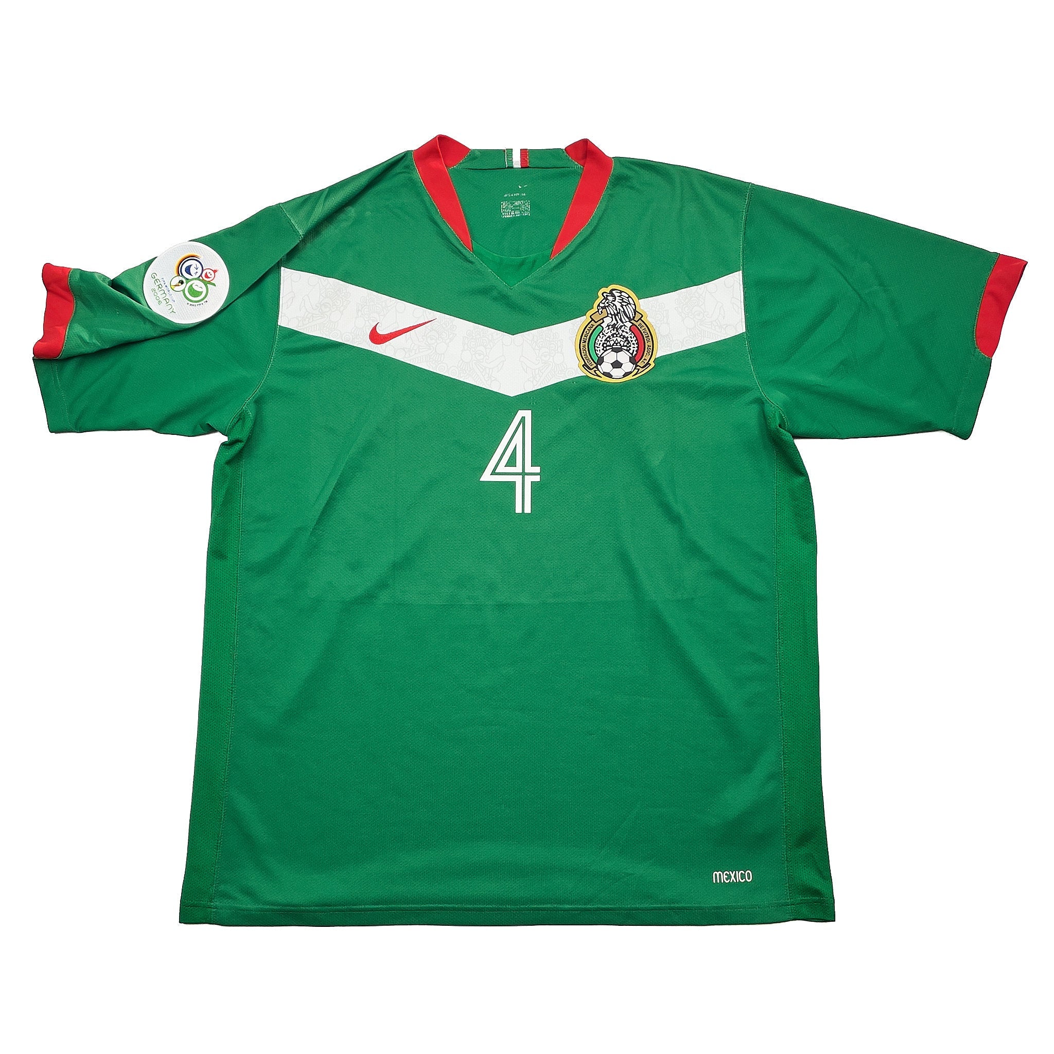 Buy 2006/07 Mexico R.Marquez 4 Home Shirt (L) Nike ~ Free worldwide shipping available ~ Authentic Vintage Football Shirts from Cult Kits
