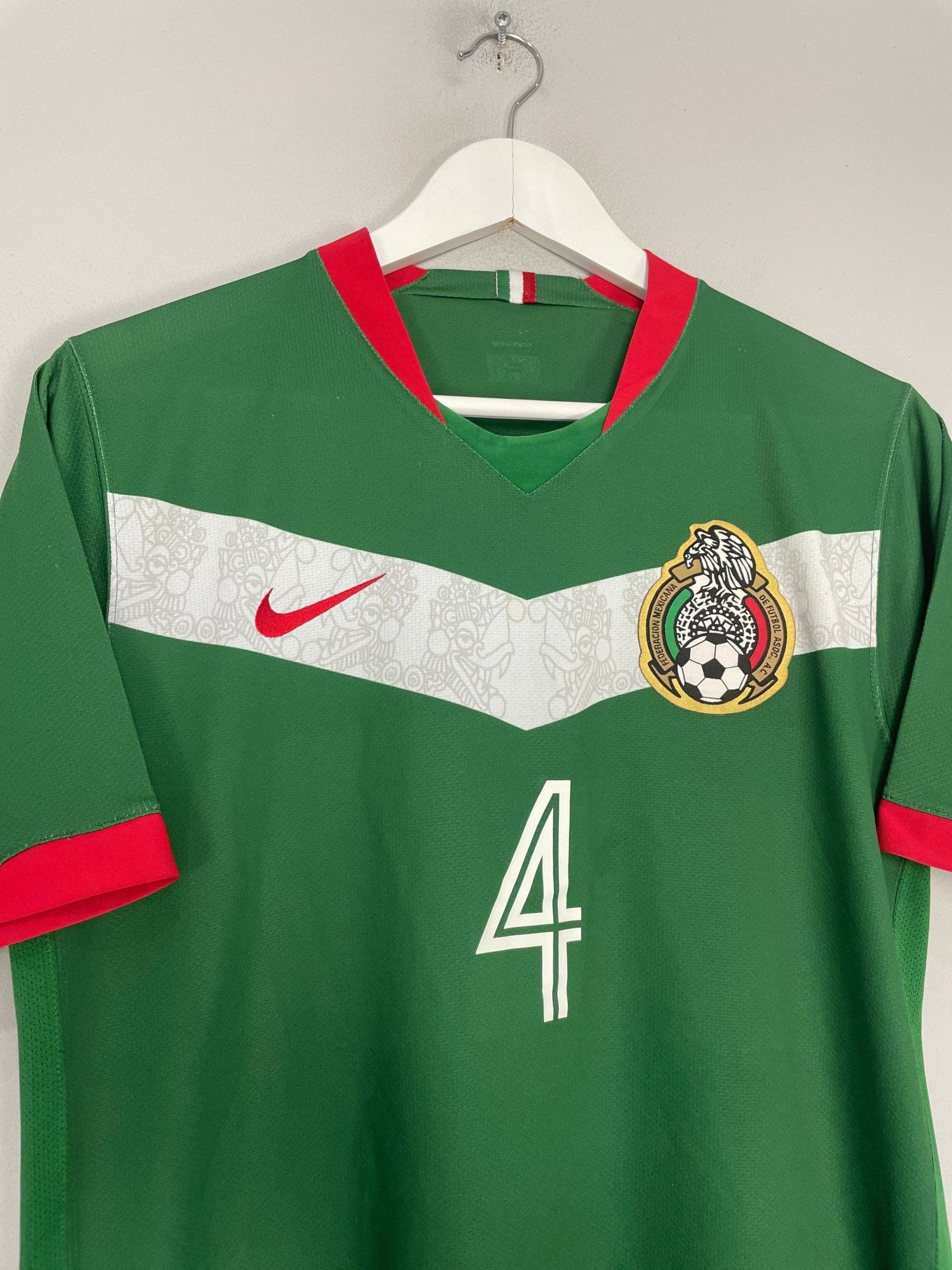 Shop 2006/07 MEXICO R.MARQUEZ #4 HOME SHIRT (M) NIKE, classic football shirts, vintage football shirts & retro soccer jerseys at Cult Kits