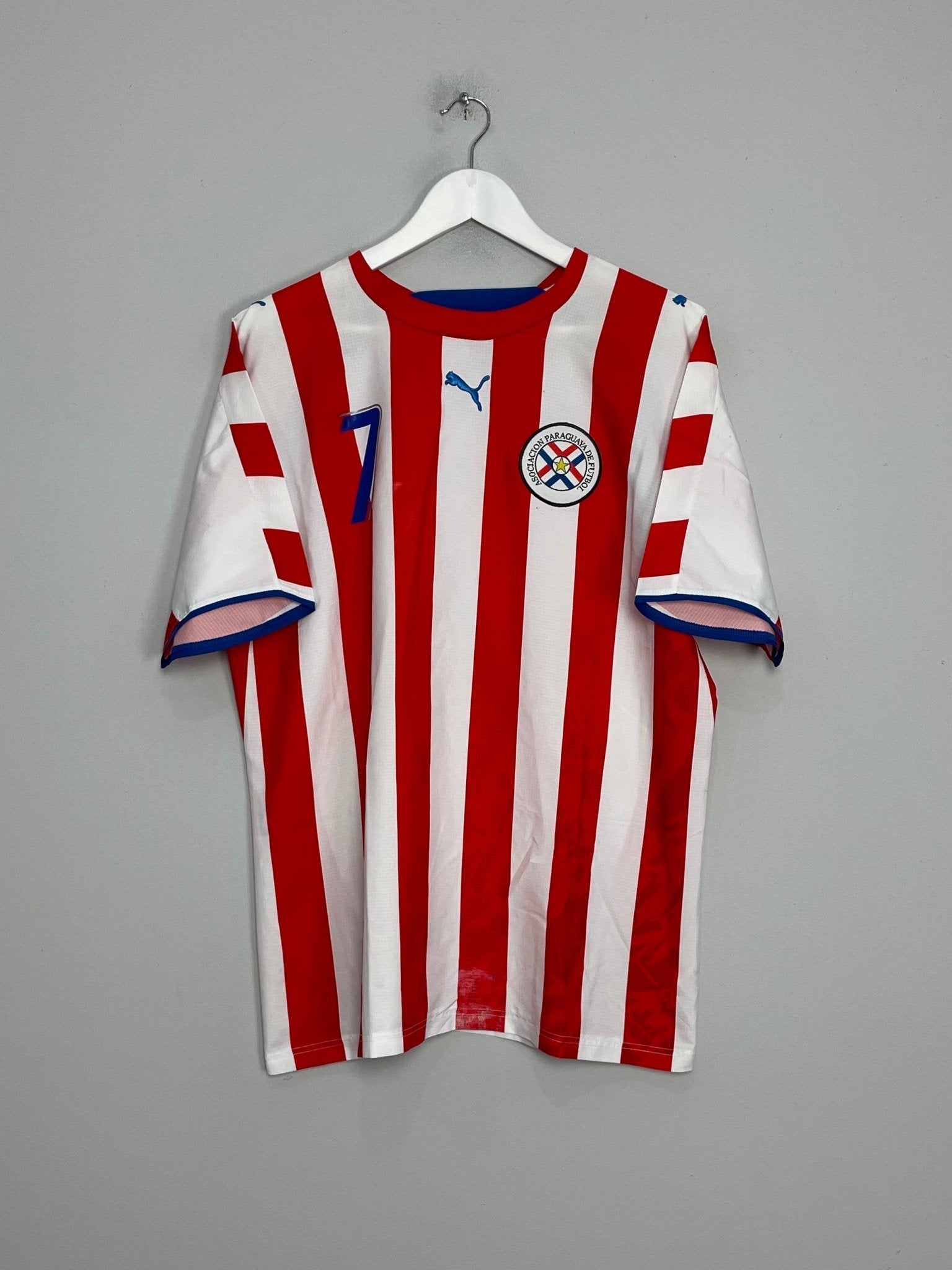 Shop 2006/07 PARAGUAY S.CABANAS #7 HOME SHIRT (L) PUMA, classic football shirts, vintage football shirts & retro soccer jerseys at Cult Kits