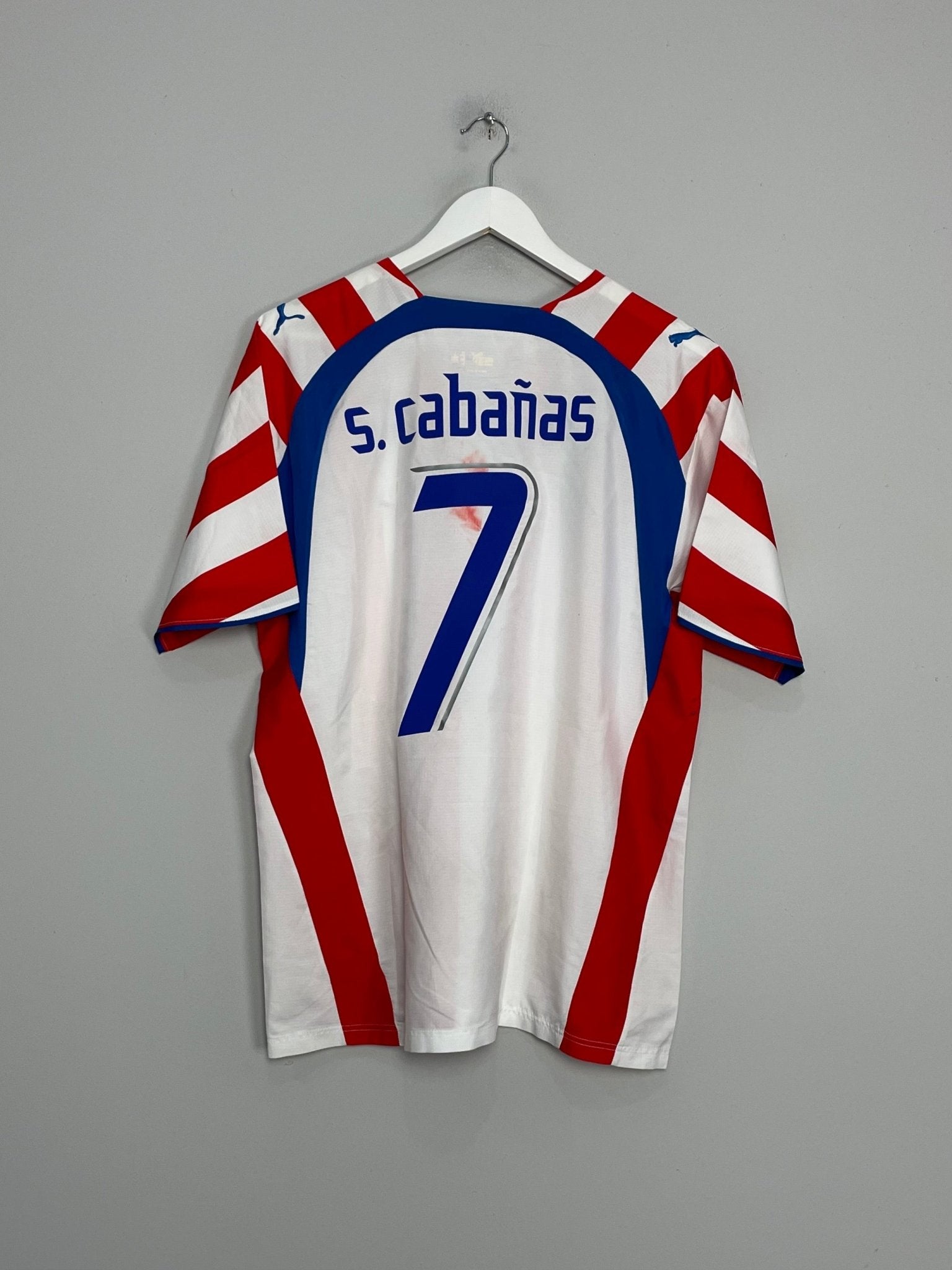 Shop 2006/07 PARAGUAY S.CABANAS #7 HOME SHIRT (L) PUMA, classic football shirts, vintage football shirts & retro soccer jerseys at Cult Kits