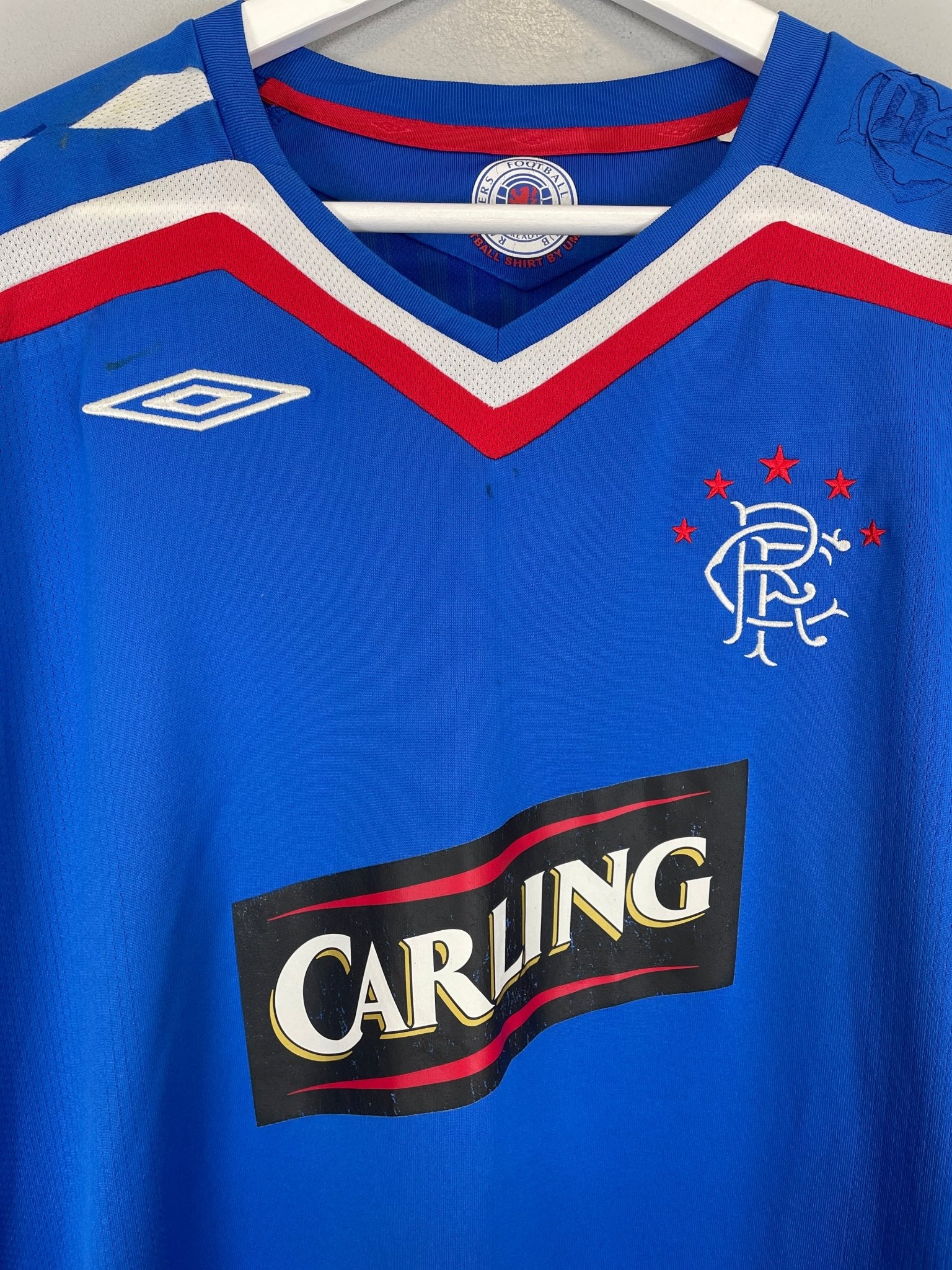 Shop 2006/07 RANGERS HOME SHIRT (XL) UMBRO, classic football shirts, vintage football shirts & retro soccer jerseys at Cult Kits