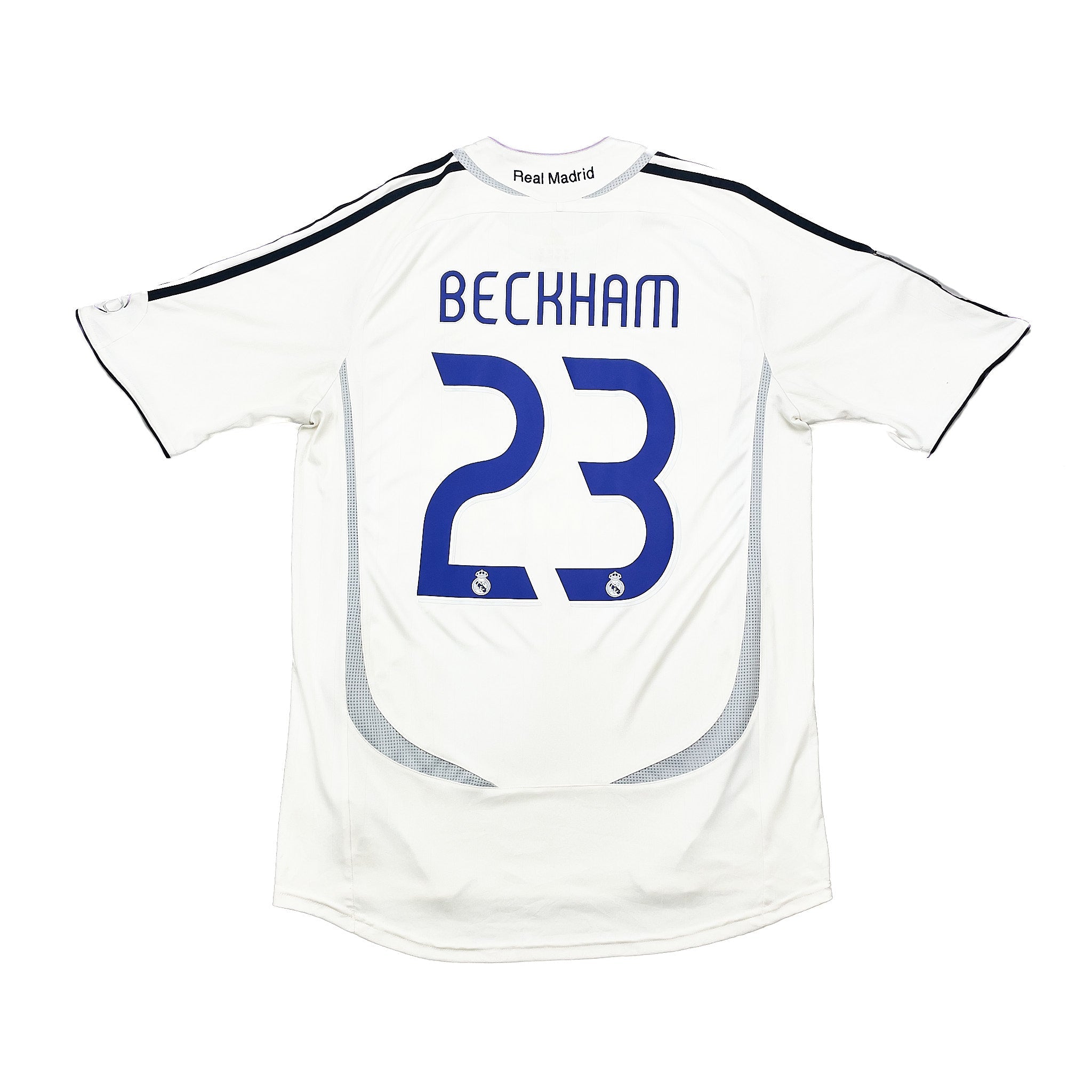 Buy 2006/07 Real Madrid Beckham 23 Home Shirt (M) Adidas ~ Free worldwide shipping ~ Authentic Vintage Football Shirts from Cult Kits