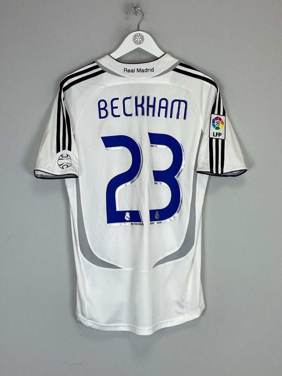 2006/07 REAL MADRID BECKHAM 23 HOME SHIRT (M) ADIDAS - Cult Kits - Medium - Buy Vintage Football Shirts, Authentic Retro Football Shirts For Sale, Classic Football Shirts & Soccer Jersey
