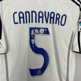 Shop 2006/07 REAL MADRID CANNAVARO #5 HOME SHIRT (M) ADIDAS, classic football shirts, vintage football shirts & retro soccer jerseys at Cult Kits