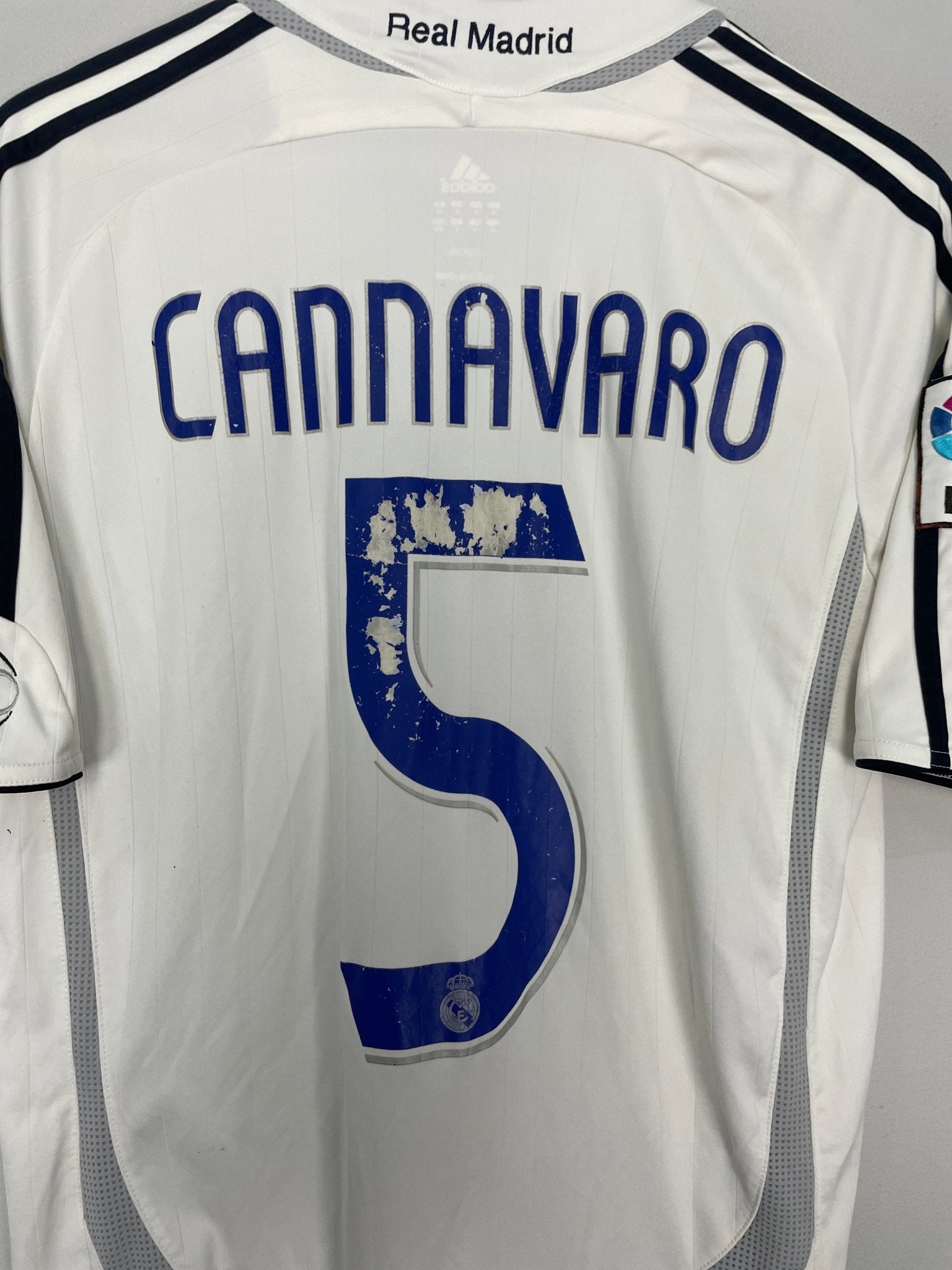 Shop 2006/07 REAL MADRID CANNAVARO #5 HOME SHIRT (M) ADIDAS, classic football shirts, vintage football shirts & retro soccer jerseys at Cult Kits