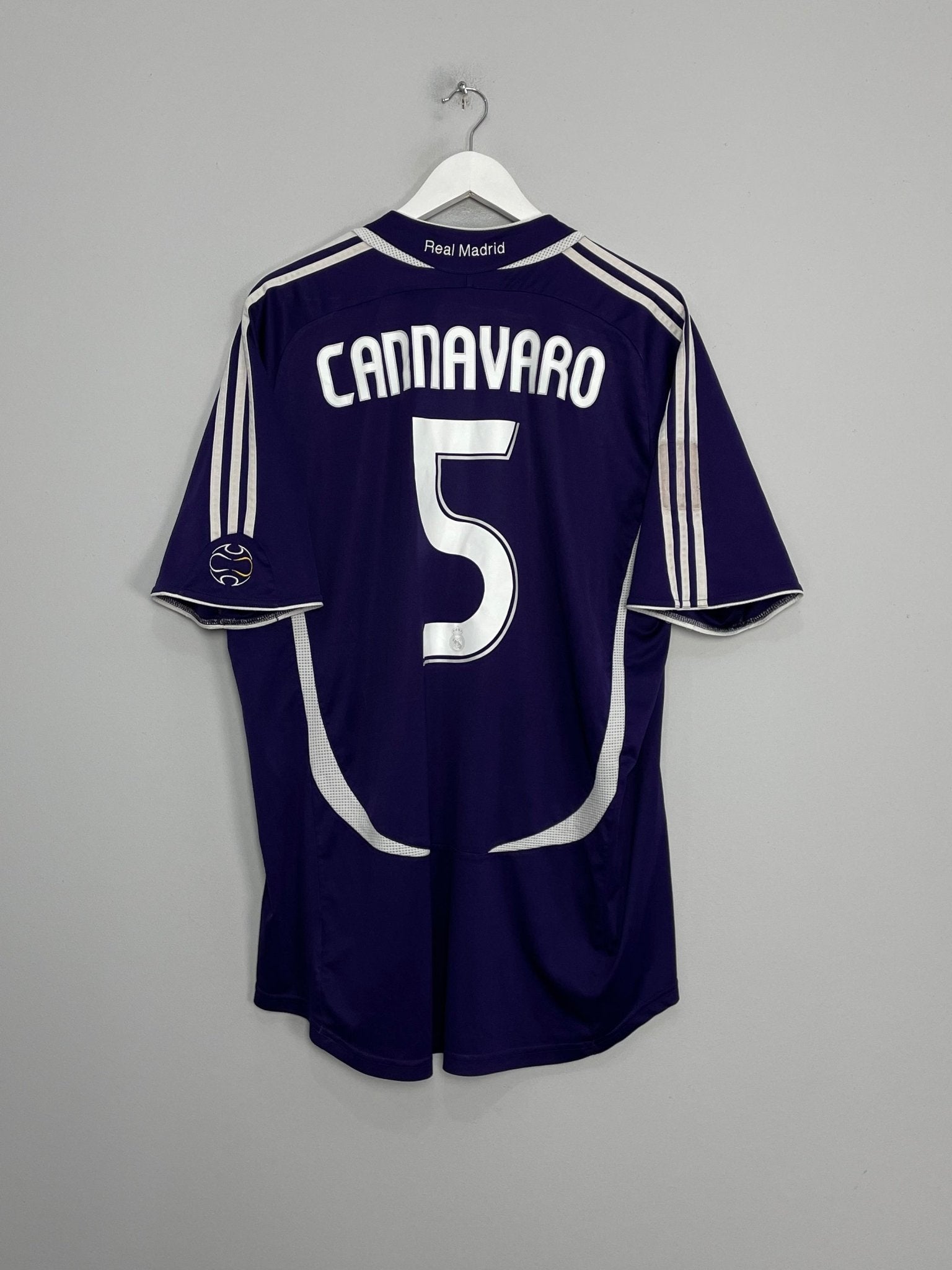 Shop 2006/07 REAL MADRID CANNAVARO #5 THIRD SHIRT (XL) ADIDAS, classic football shirts, vintage football shirts & retro soccer jerseys at Cult Kits