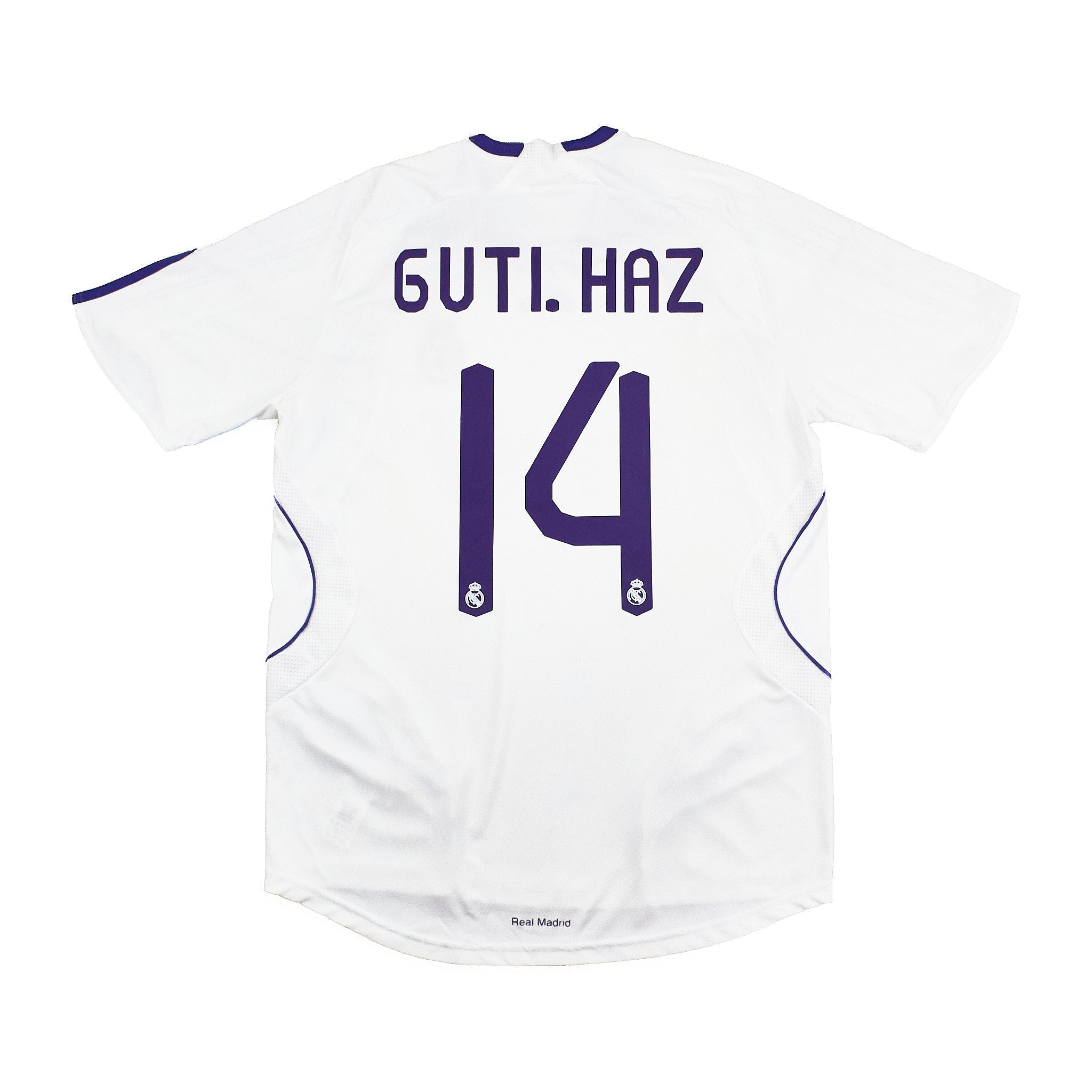 Buy 2006/07 Real Madrid Guti.Haz 14 Home Shirt (M) Adidas ~ Free worldwide shipping ~ Authentic Vintage Football Shirts from Cult Kits