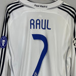 2006/07 REAL MADRID RAUL 7 L/S C/L HOME SHIRT (XL) ADIDAS - Cult Kits - XL - Buy Vintage Football Shirts, Authentic Retro Football Shirts For Sale, Classic Football Shirts & Soccer Jersey