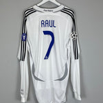 2006/07 REAL MADRID RAUL 7 L/S C/L HOME SHIRT (XL) ADIDAS - Cult Kits - XL - Buy Vintage Football Shirts, Authentic Retro Football Shirts For Sale, Classic Football Shirts & Soccer Jersey