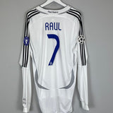 2006/07 REAL MADRID RAUL 7 L/S C/L HOME SHIRT (XL) ADIDAS - Cult Kits - XL - Buy Vintage Football Shirts, Authentic Retro Football Shirts For Sale, Classic Football Shirts & Soccer Jersey
