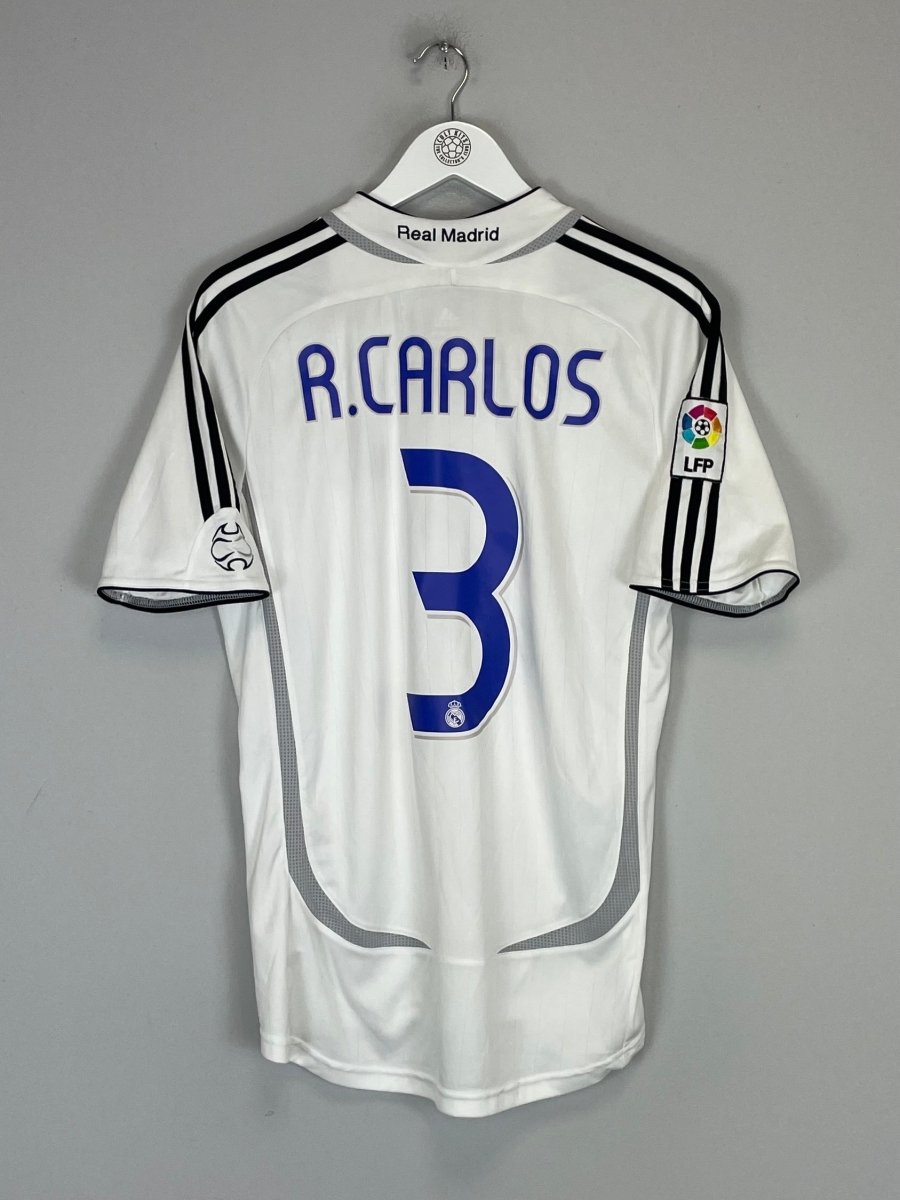 2006/07 REAL MADRID R.CARLOS 3 HOME SHIRT (S) ADIDAS - Cult Kits - Small - Buy Vintage Football Shirts, Authentic Retro Football Shirts For Sale, Classic Football Shirts & Soccer Jersey