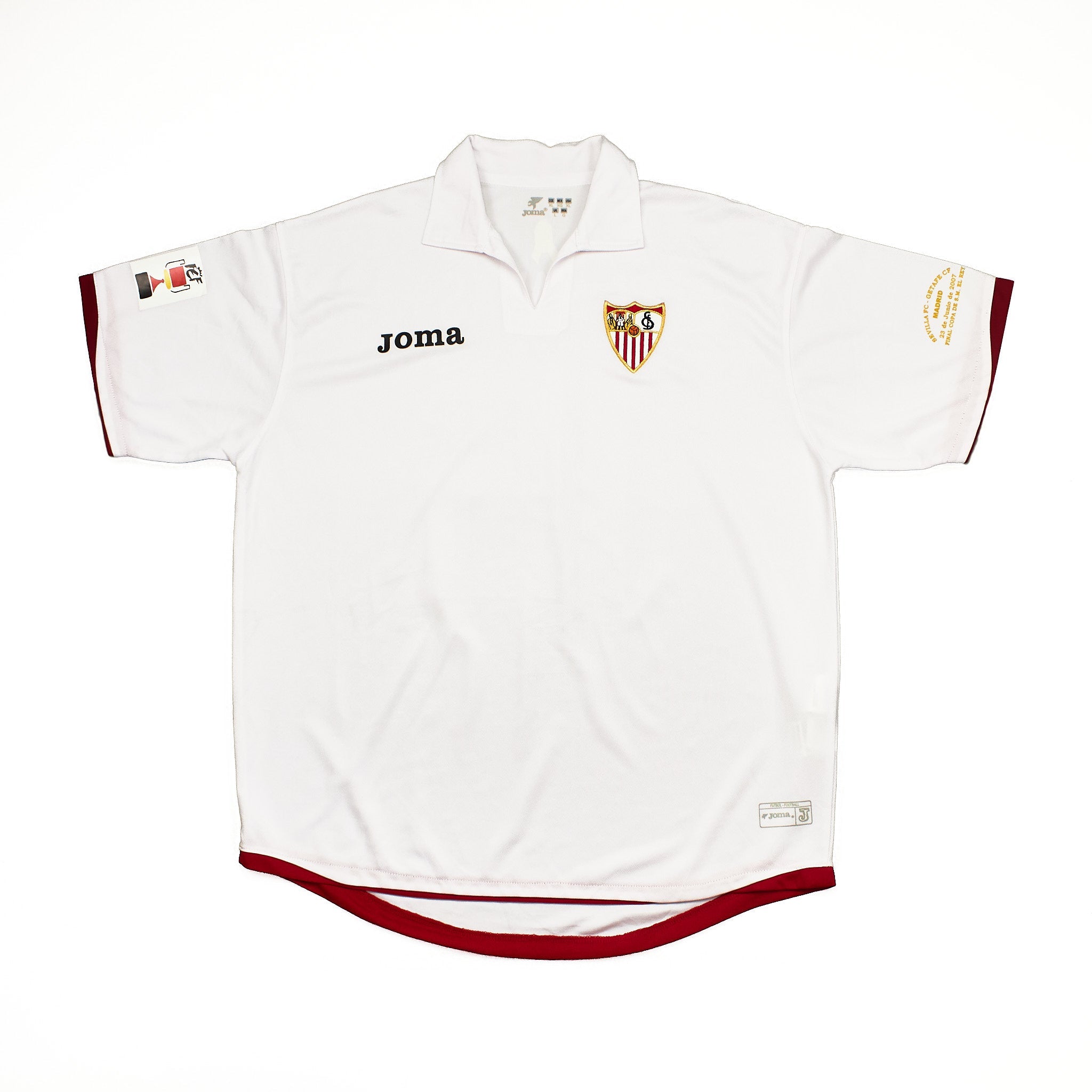 Buy 2006/07 Sevilla Navas 15 Home Shirt UEFA Cup Final (XL) Joma ~ Free worldwide shipping ~ Authentic Vintage Football Shirts from Cult Kits