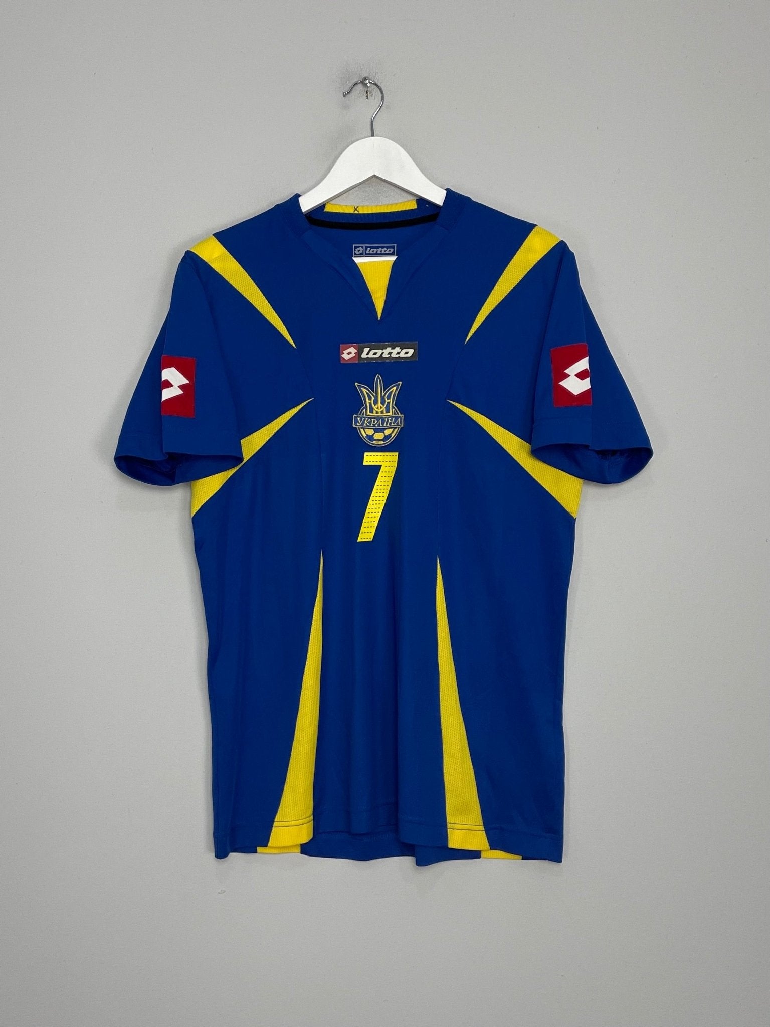 Shop 2006/07 UKRAINE SHEVCHENKO #7 AWAY SHIRT (XL) LOTTO, classic football shirts, vintage football shirts & retro soccer jerseys at Cult Kits