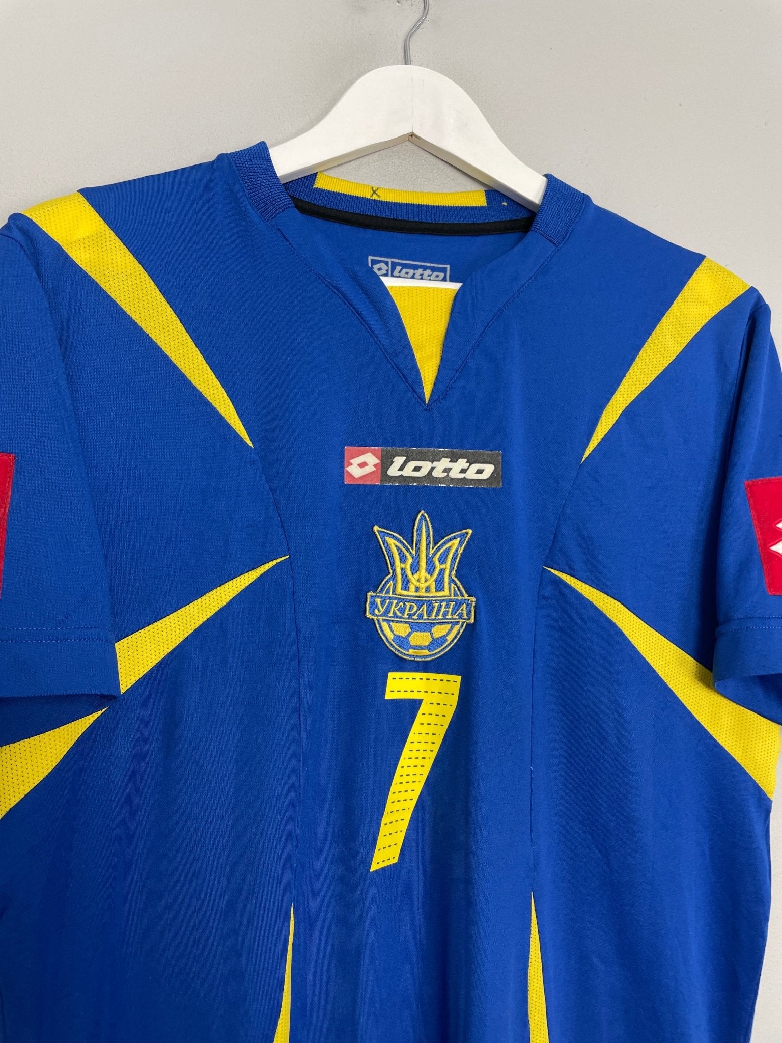 Shop 2006/07 UKRAINE SHEVCHENKO #7 AWAY SHIRT (XL) LOTTO, classic football shirts, vintage football shirts & retro soccer jerseys at Cult Kits