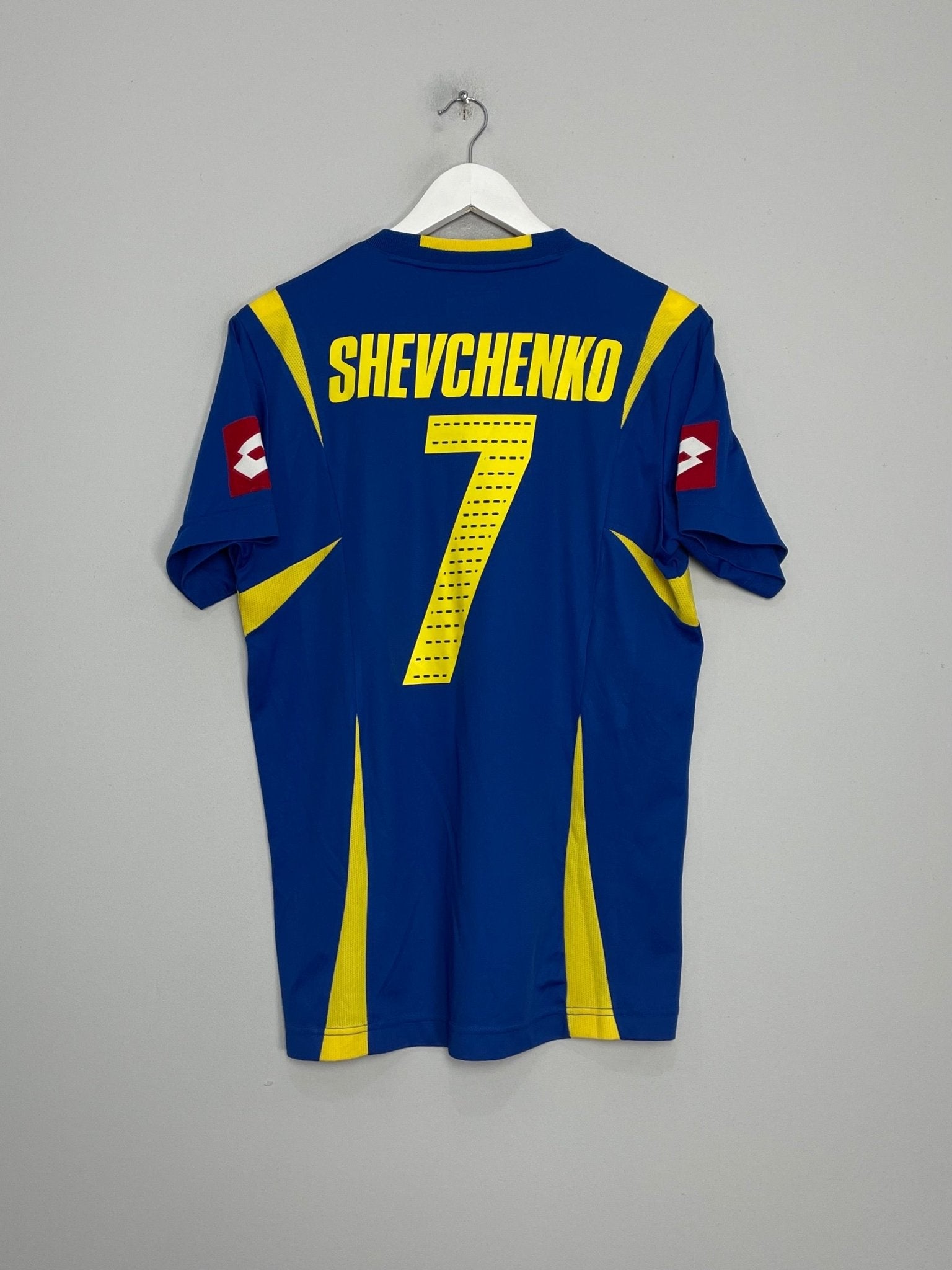 Shop 2006/07 UKRAINE SHEVCHENKO #7 AWAY SHIRT (XL) LOTTO, classic football shirts, vintage football shirts & retro soccer jerseys at Cult Kits