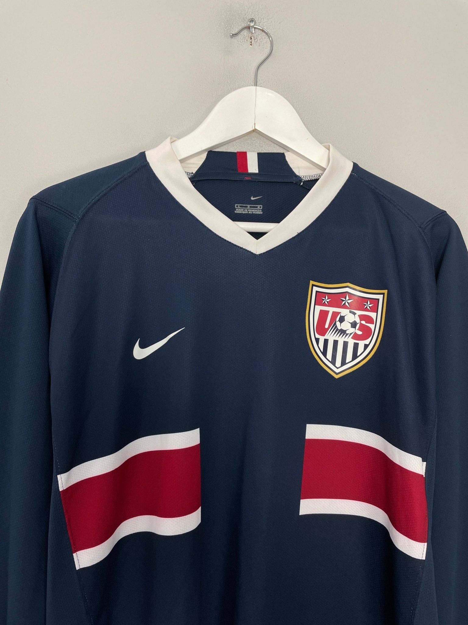 Shop 2006/07 USA *PLAYER ISSUE* L/S AWAY SHIRT (L) NIKE, classic football shirts, vintage football shirts & retro soccer jerseys at Cult Kits