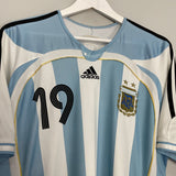 Shop 2006/08 ARGENTINA MESSI #19 HOME SHIRT (L) ADIDAS, classic football shirts, vintage football shirts & retro soccer jerseys at Cult Kits