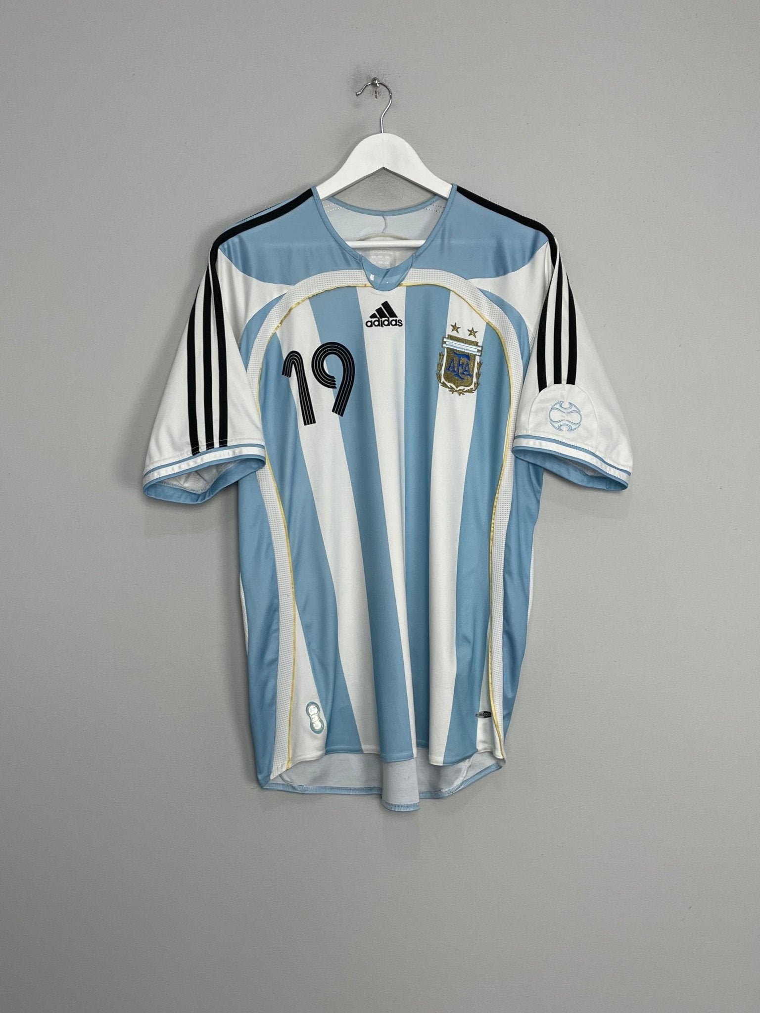 Shop 2006/08 ARGENTINA MESSI #19 HOME SHIRT (L) ADIDAS, classic football shirts, vintage football shirts & retro soccer jerseys at Cult Kits