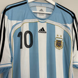 Shop 2006/08 ARGENTINA RIQUELME #10 HOME SHIRT (XL) ADIDAS, classic football shirts, vintage football shirts & retro soccer jerseys at Cult Kits