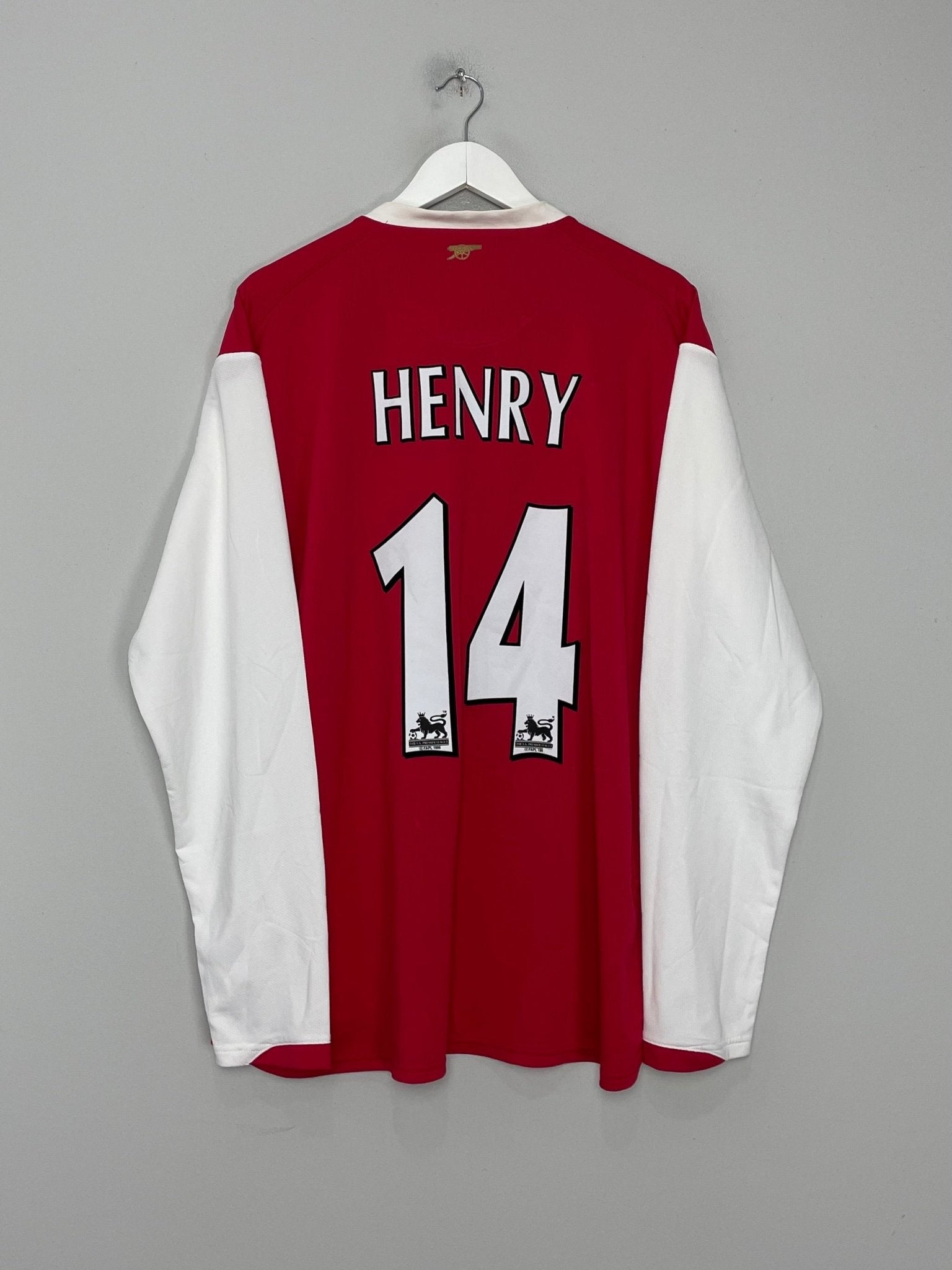 Shop 2006/08 ARSENAL HENRY #14 L/S HOME SHIRT (XXL) NIKE, classic football shirts, vintage football shirts & retro soccer jerseys at Cult Kits