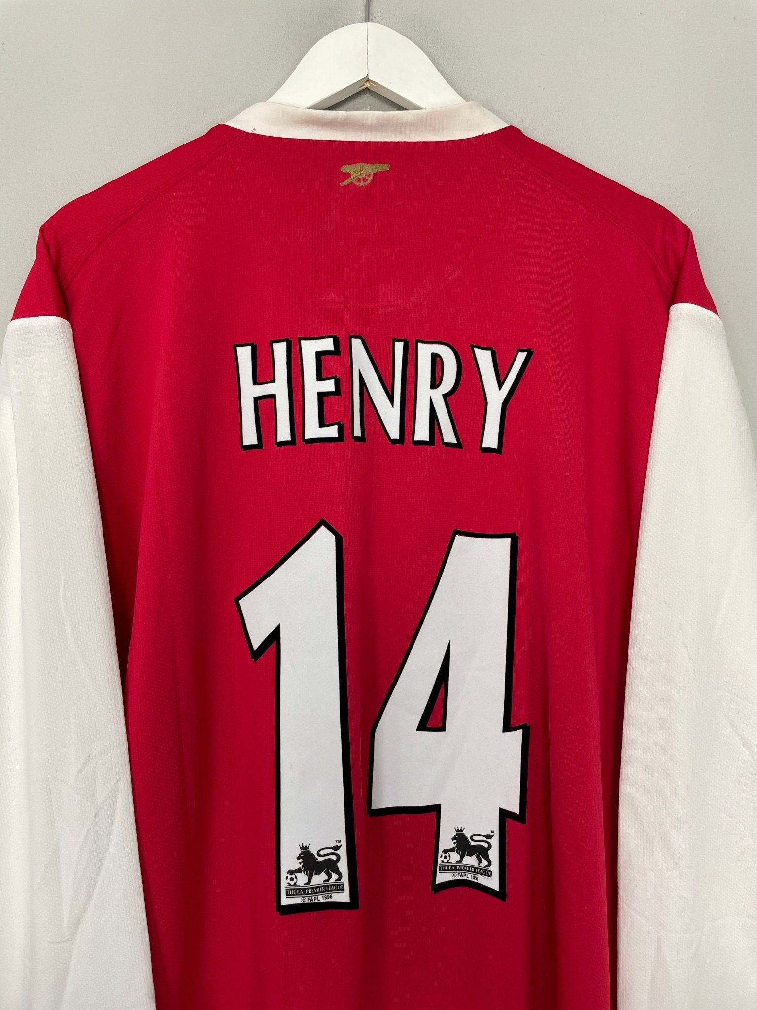Shop 2006/08 ARSENAL HENRY #14 L/S HOME SHIRT (XXL) NIKE, classic football shirts, vintage football shirts & retro soccer jerseys at Cult Kits