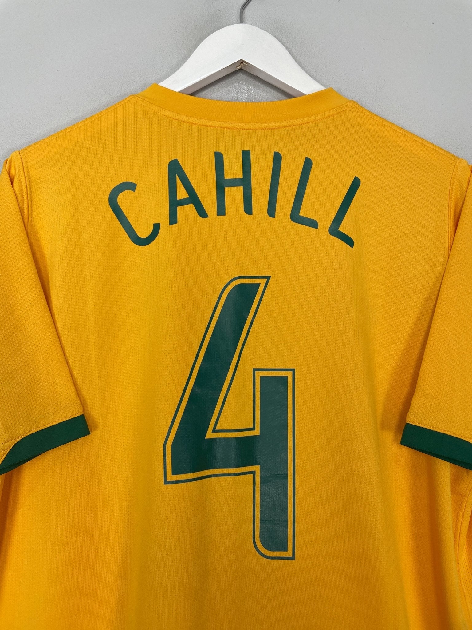 Shop 2006/08 AUSTRALIA CAHILL #4 HOME SHIRT (L) NIKE, classic football shirts, vintage football shirts & retro soccer jerseys at Cult Kits