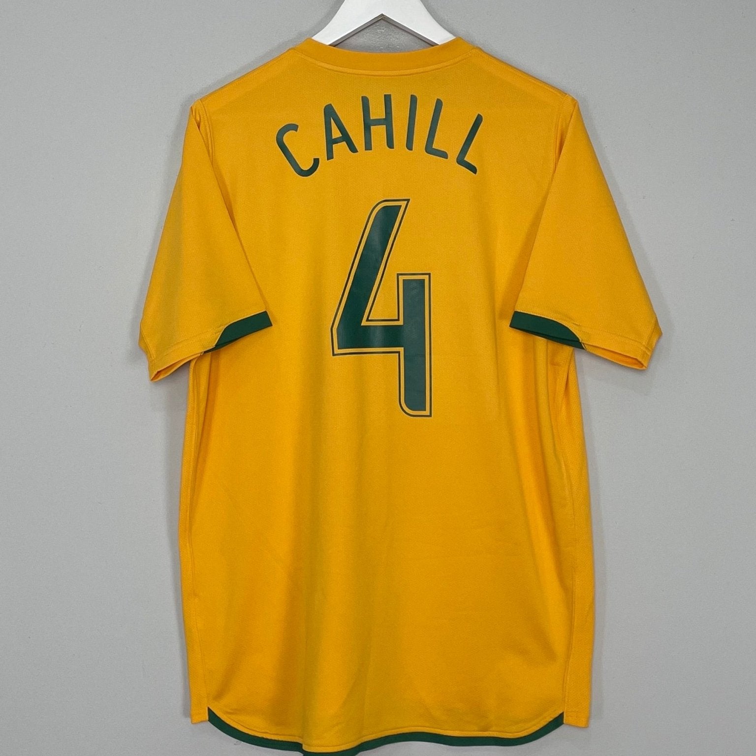 Shop 2006/08 AUSTRALIA CAHILL #4 HOME SHIRT (L) NIKE, classic football shirts, vintage football shirts & retro soccer jerseys at Cult Kits