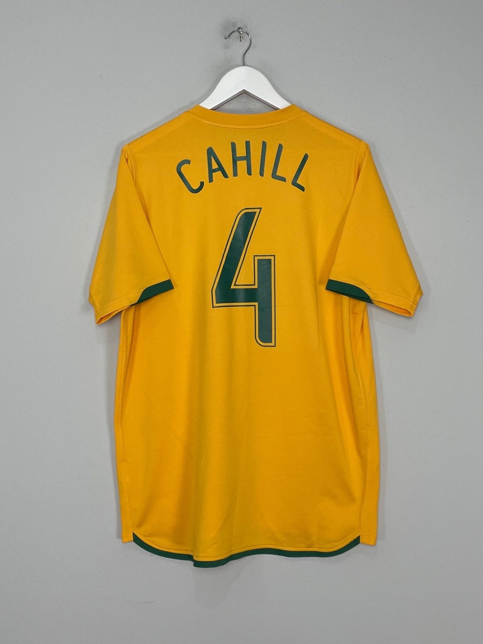 Shop 2006/08 AUSTRALIA CAHILL #4 HOME SHIRT (L) NIKE, classic football shirts, vintage football shirts & retro soccer jerseys at Cult Kits