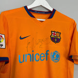 Shop 2006/08 BARCELONA R.MARQUEZ #4 *SIGNED* AWAY SHIRT (S) NIKE, classic football shirts, vintage football shirts & retro soccer jerseys at Cult Kits