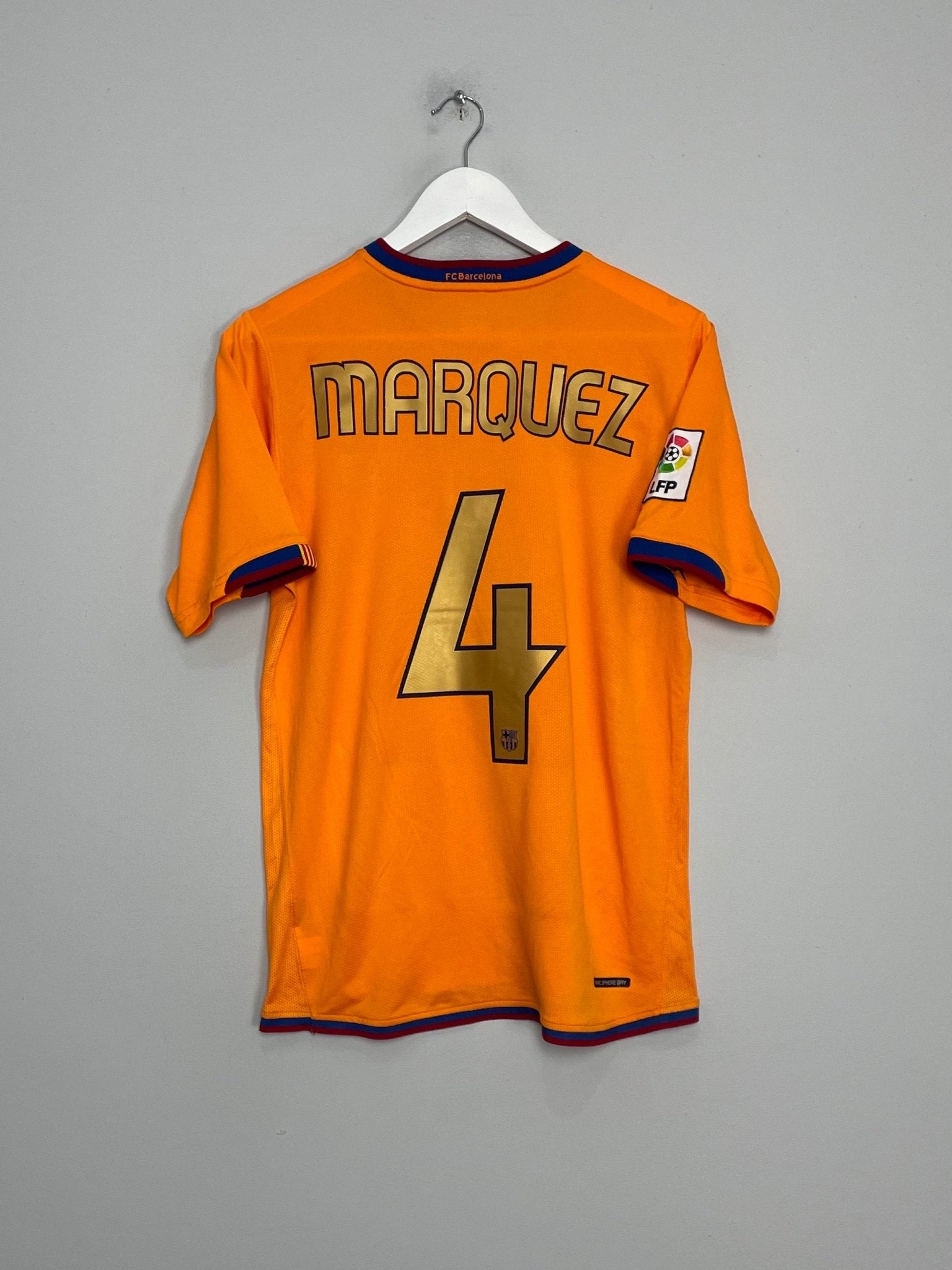 Shop 2006/08 BARCELONA R.MARQUEZ #4 *SIGNED* AWAY SHIRT (S) NIKE, classic football shirts, vintage football shirts & retro soccer jerseys at Cult Kits