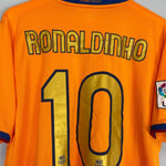 2006/08 BARCELONA RONALDINHO 10 AWAY SHIRT (L) NIKE - Cult Kits - Large - Buy Vintage Football Shirts, Authentic Retro Football Shirts For Sale, Classic Football Shirts & Soccer Jersey