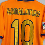 2006/08 BARCELONA RONALDINHO 10 AWAY SHIRT (L) NIKE - Cult Kits - Large - Buy Vintage Football Shirts, Authentic Retro Football Shirts For Sale, Classic Football Shirts & Soccer Jersey