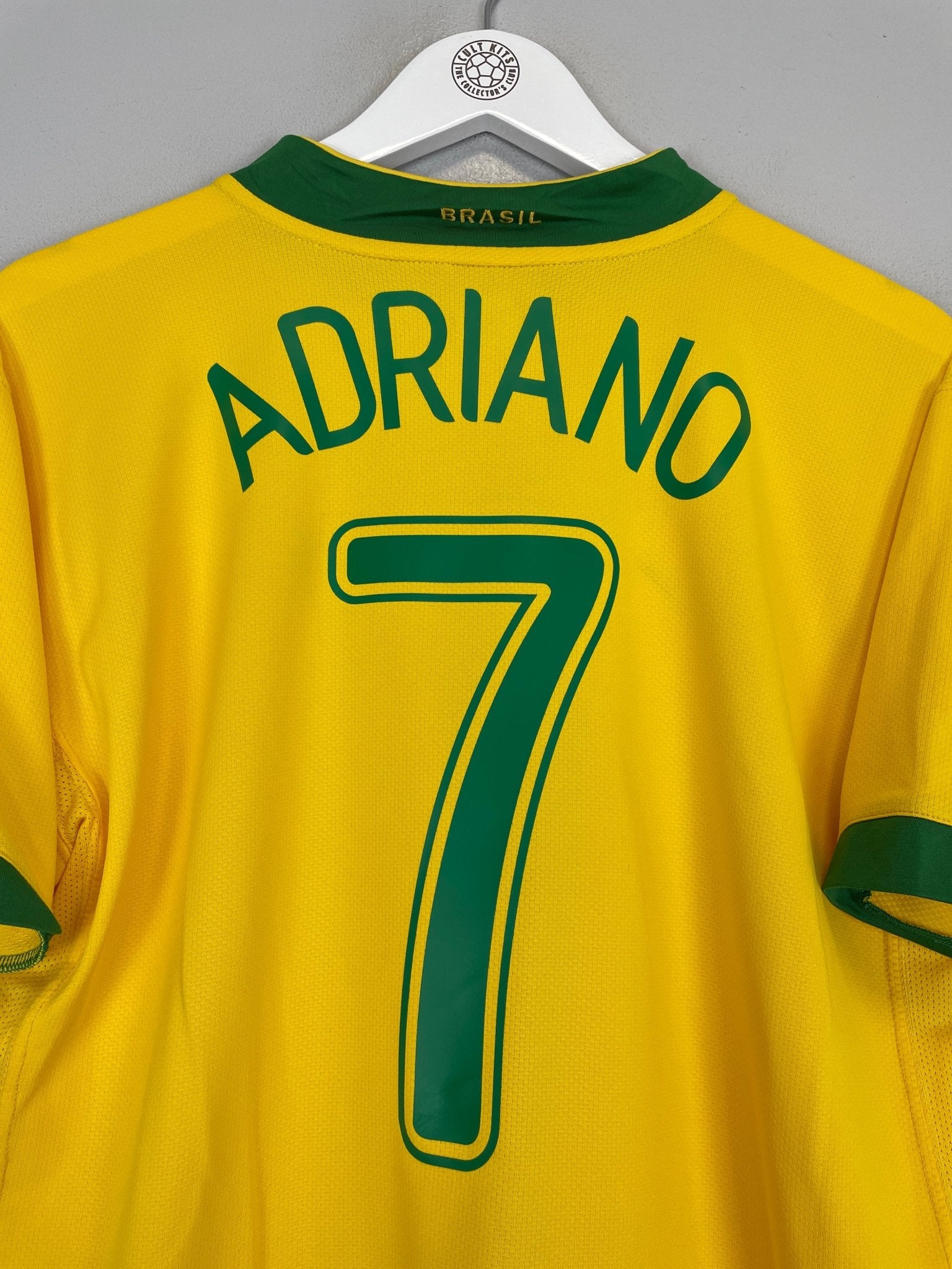 Shop 2006/08 BRAZIL ADRIANO #7 HOME SHIRT (L) NIKE, classic football shirts, vintage football shirts & retro soccer jerseys at Cult Kits