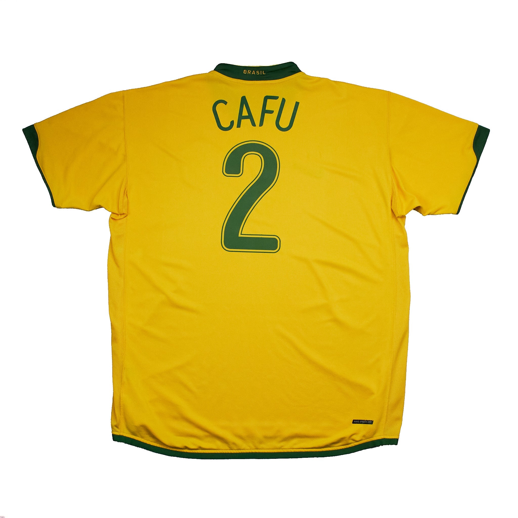 Buy 2006/08 Brazil Cafu 2 Home Shirt (XXL) Nike ~ Free worldwide shipping ~ Authentic Vintage Football Shirts from Cult Kits