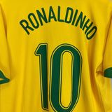 2006/08 BRAZIL RONALDINHO 10 HOME SHIRT (M) NIKE - Cult Kits - Medium - Buy Vintage Football Shirts, Authentic Retro Football Shirts For Sale, Classic Football Shirts & Soccer Jersey