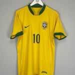 2006/08 BRAZIL RONALDINHO 10 HOME SHIRT (M) NIKE - Cult Kits - Medium - Buy Vintage Football Shirts, Authentic Retro Football Shirts For Sale, Classic Football Shirts & Soccer Jersey