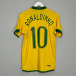 Shop 2006/08 BRAZIL RONALDINHO #10 HOME SHIRT (S) NIKE, classic football shirts, vintage football shirts & retro soccer jerseys at Cult Kits