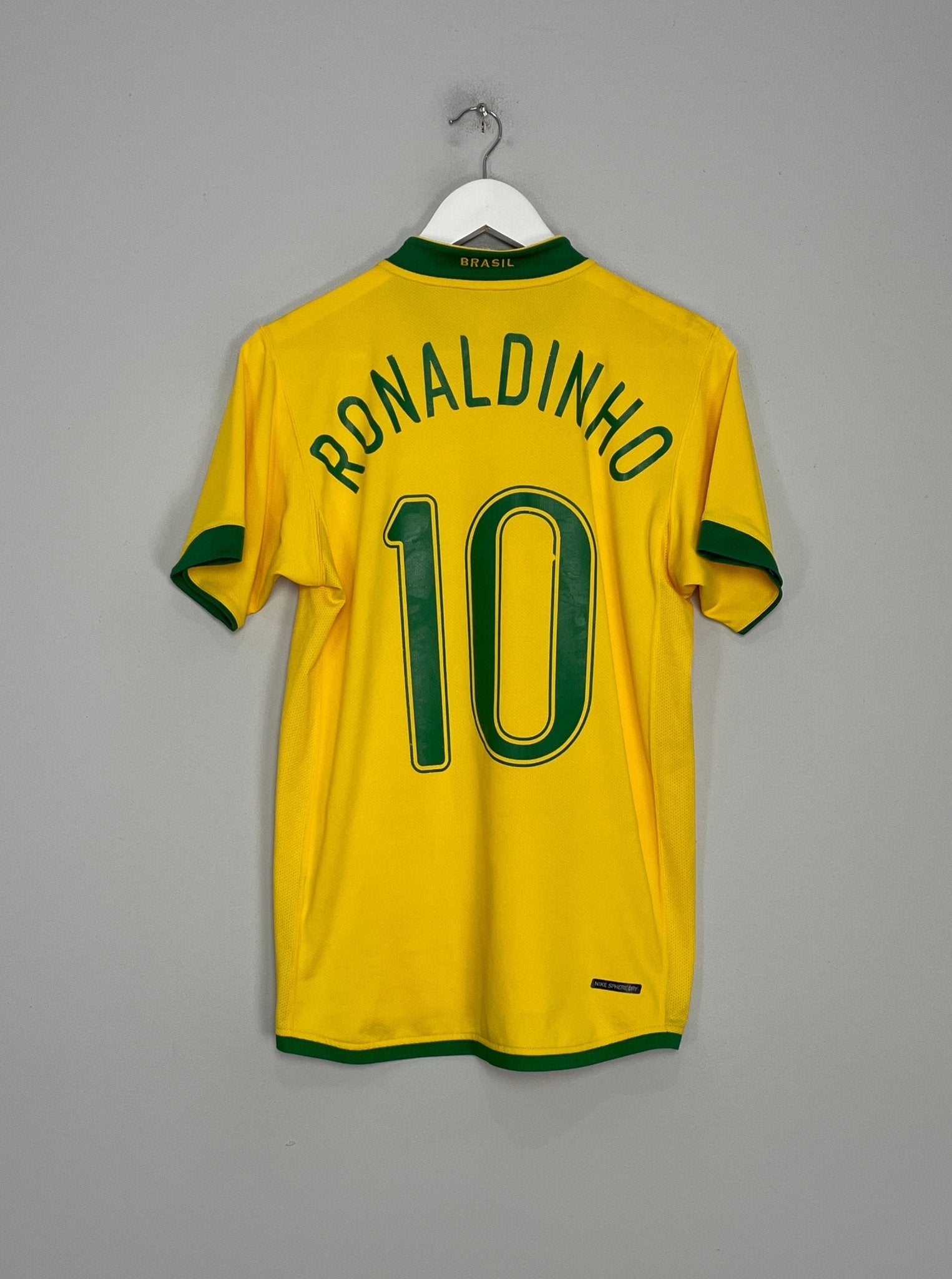 Shop 2006/08 BRAZIL RONALDINHO #10 HOME SHIRT (S) NIKE, classic football shirts, vintage football shirts & retro soccer jerseys at Cult Kits
