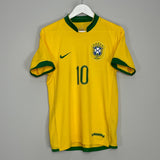 Shop 2006/08 BRAZIL RONALDINHO #10 HOME SHIRT (S) NIKE, classic football shirts, vintage football shirts & retro soccer jerseys at Cult Kits