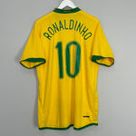 Shop 2006/08 BRAZIL RONALDINHO #10 HOME SHIRT (XL) NIKE, classic football shirts, vintage football shirts & retro soccer jerseys at Cult Kits