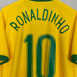 Shop 2006/08 BRAZIL RONALDINHO #10 HOME SHIRT (XL) NIKE, classic football shirts, vintage football shirts & retro soccer jerseys at Cult Kits