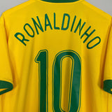 Shop 2006/08 BRAZIL RONALDINHO #10 HOME SHIRT (XL) NIKE, classic football shirts, vintage football shirts & retro soccer jerseys at Cult Kits
