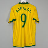 Shop 2006/08 BRAZIL RONALDO #9 HOME SHIRT (L) NIKE, classic football shirts, vintage football shirts & retro soccer jerseys at Cult Kits
